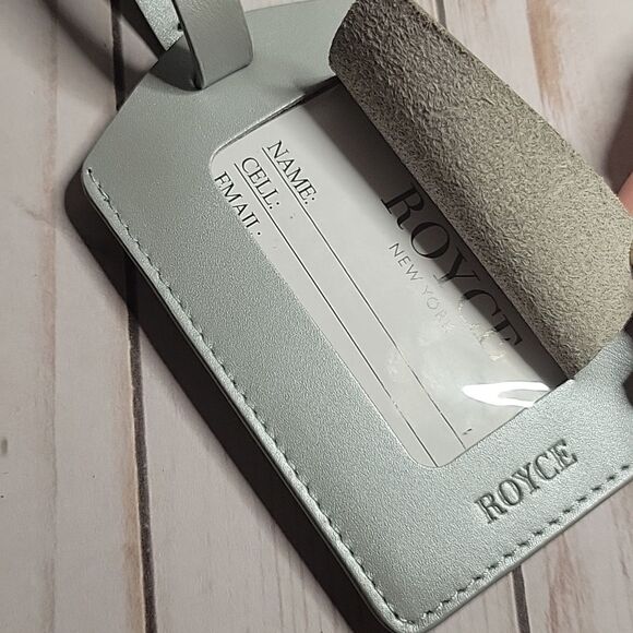 ROYCE New York Leather Zippered Travel Tech Organizer Case Luggage Tag Comp Logo - Picture 6 of 13